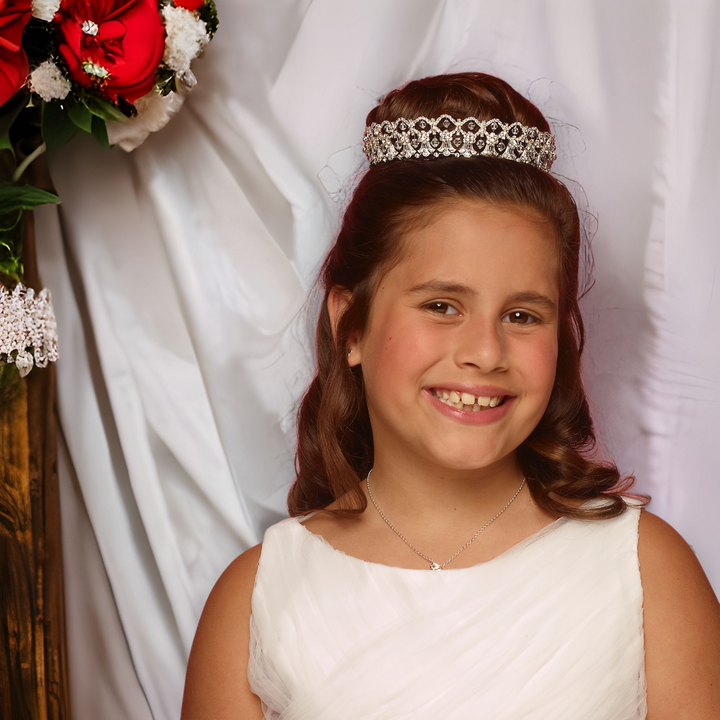 Crystal Crown with Attached Veil