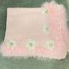 Cotton Crochet Pink Marabou Blanket