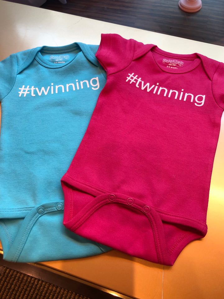 Sara Kety Twinning Onesie in Pink or Blue