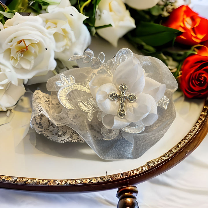 Flower Christening Headband