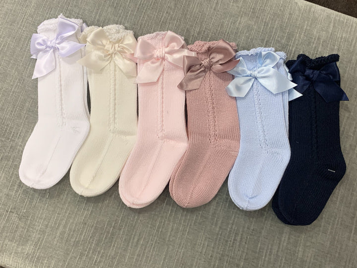 Juliana Knit Bow Socks