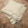 Ivory Crochet Blanket with Applique
