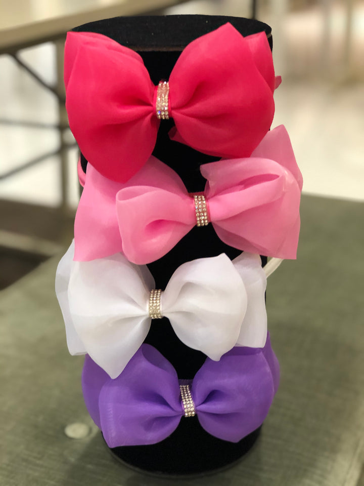 Chiffon Bow Crystal Headband