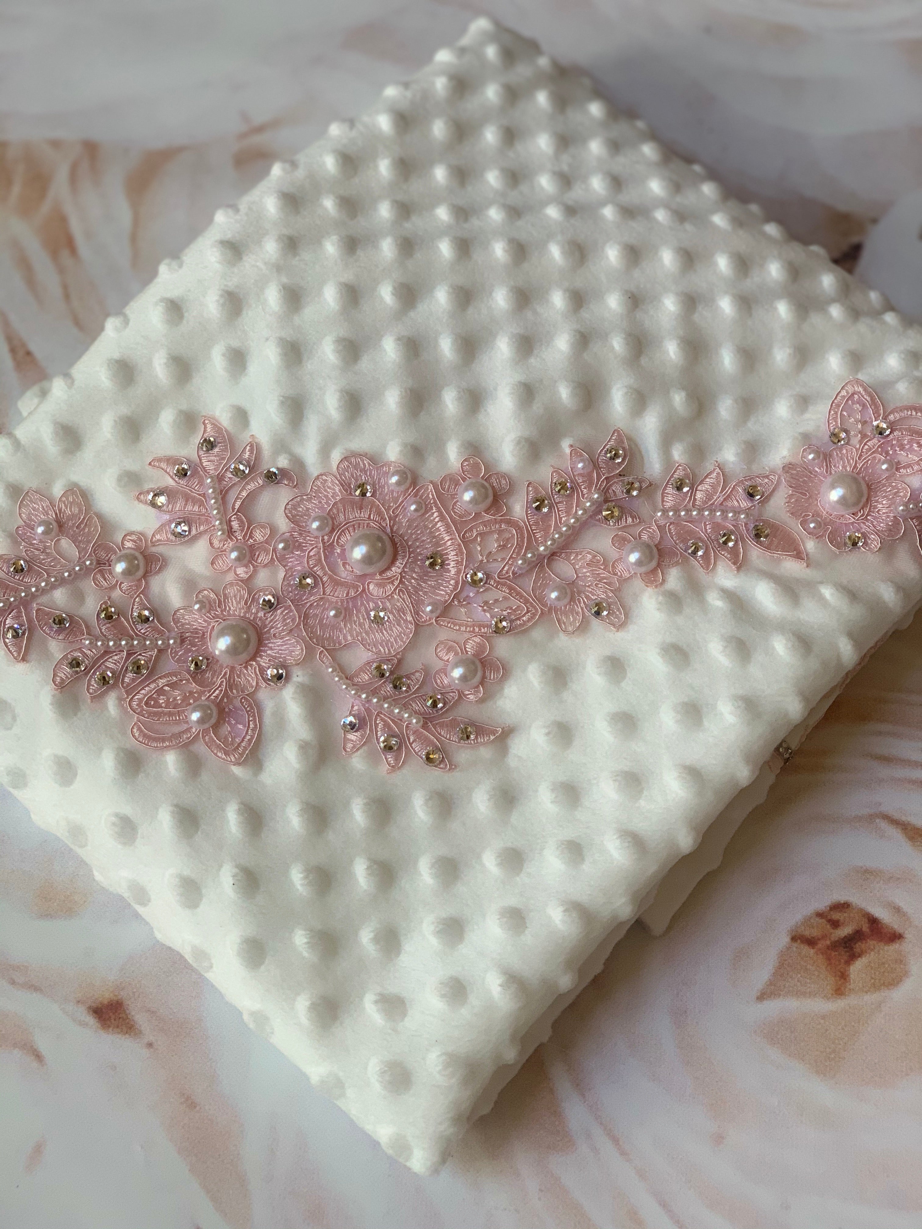 Minky Blanket with Lace Trim