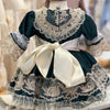 Darker Teal Blue Taffeta Dress