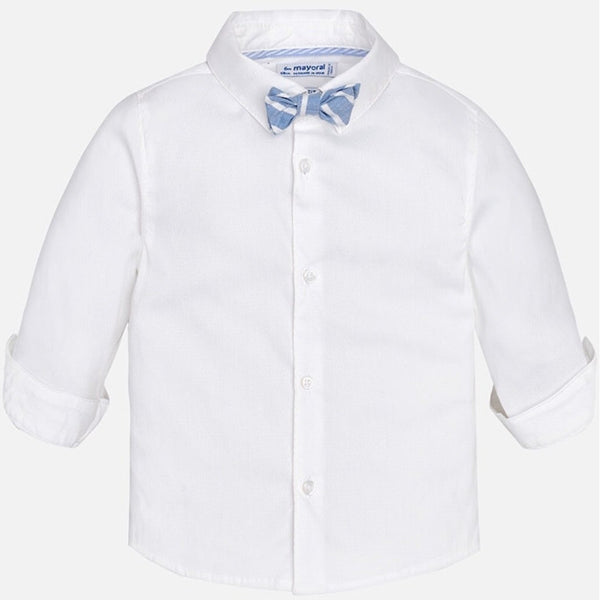 Mayoral Boys White Button Up with Bow Tie