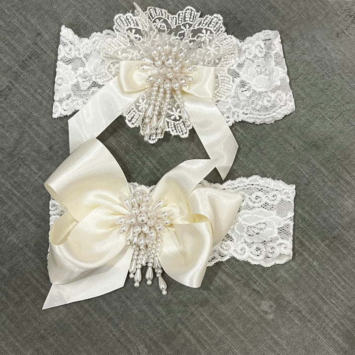 Ivory Satin Bow Headband