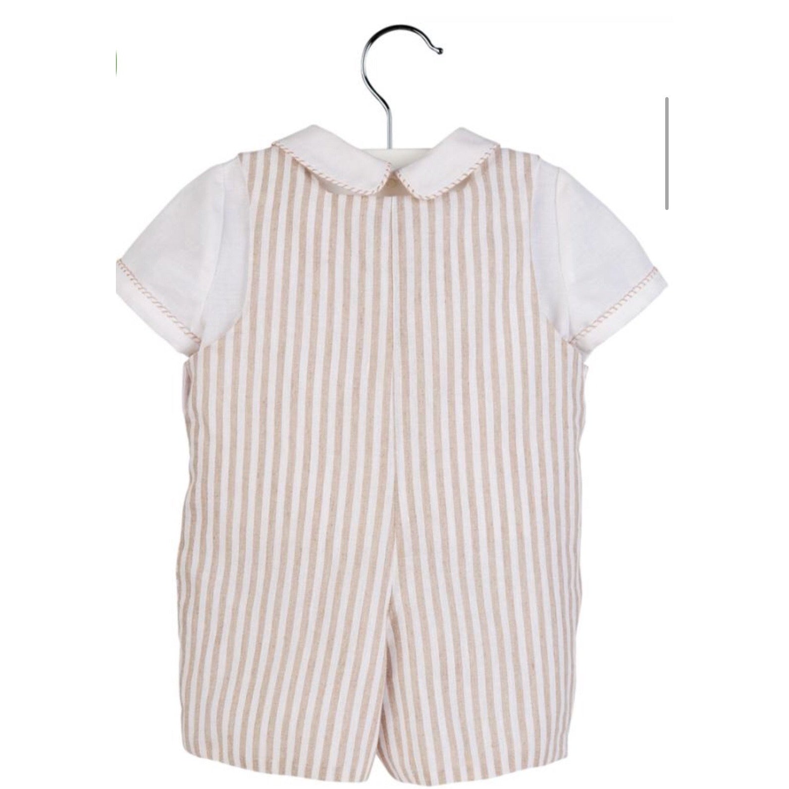 Luli & Me Boys Linen Romper