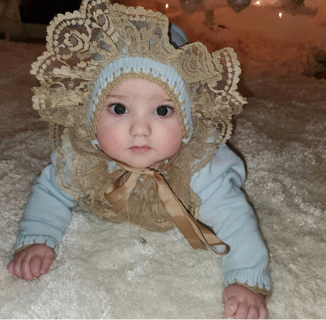 Onesie Knit and Bonnet