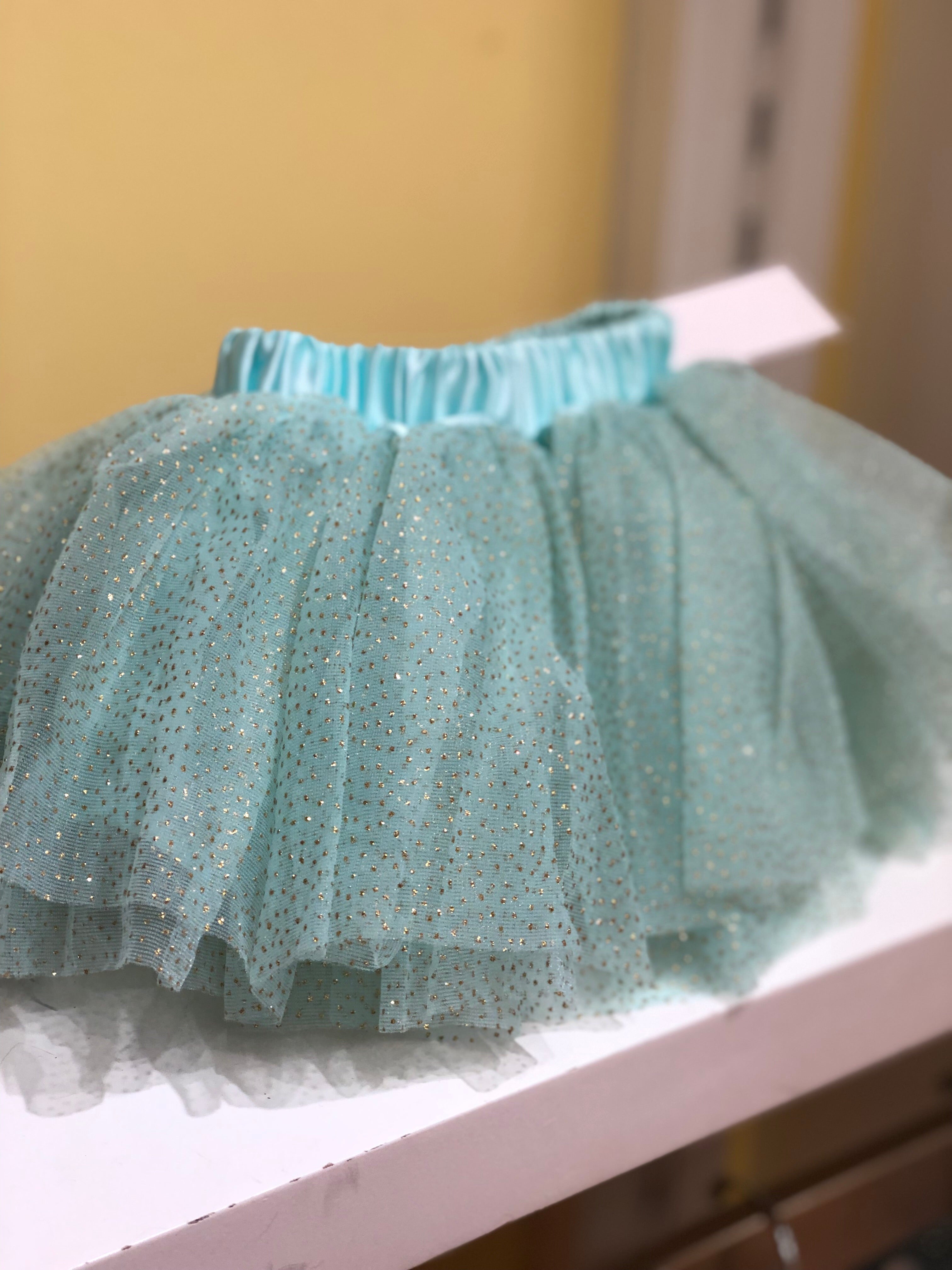 Aqua and Gold Tutu
