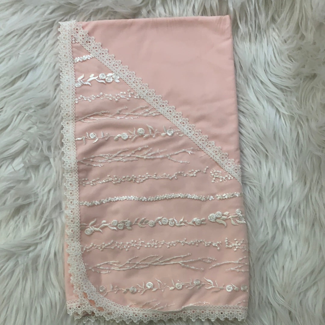 Bebe Gabrielle Blush Lace Blanket