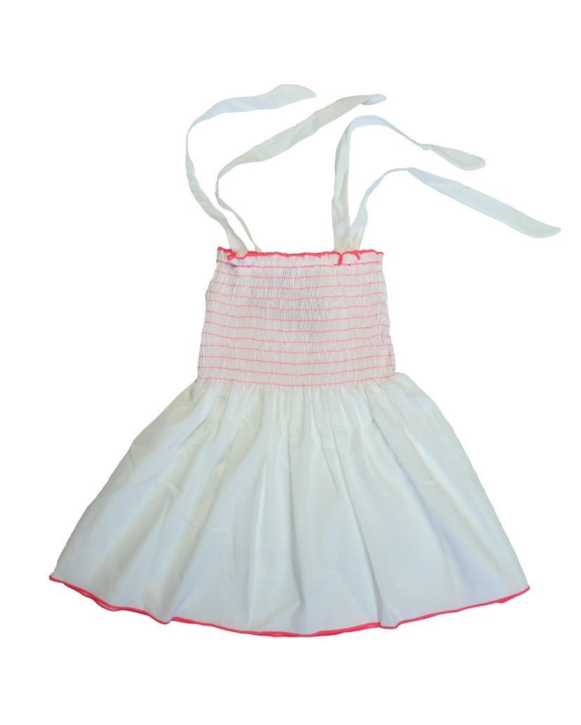 Piccoli White Smocked Dress