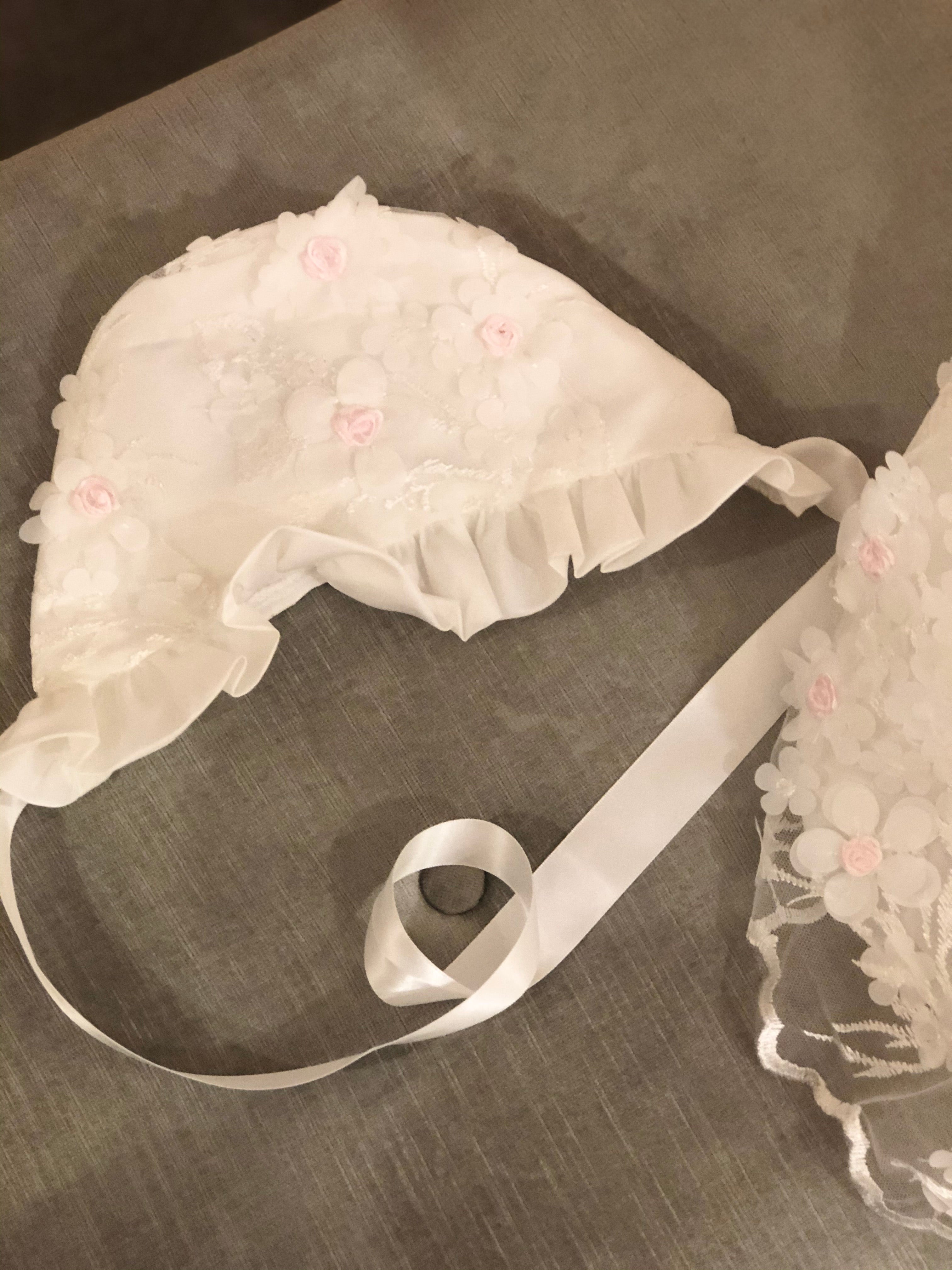 Pink Flower Ivory Dress