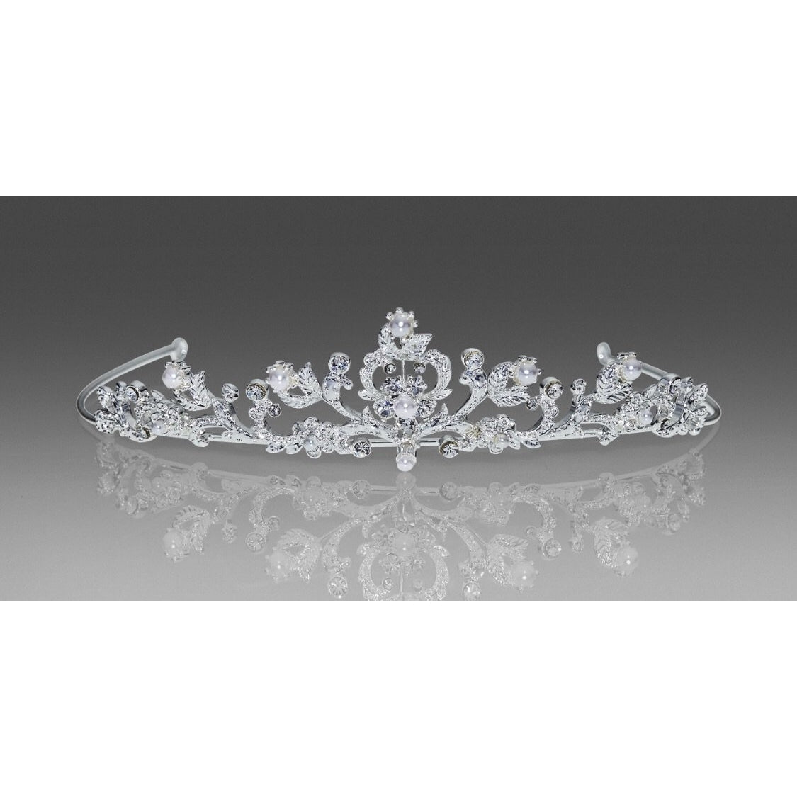 White Pearl and Crystal Tiara
