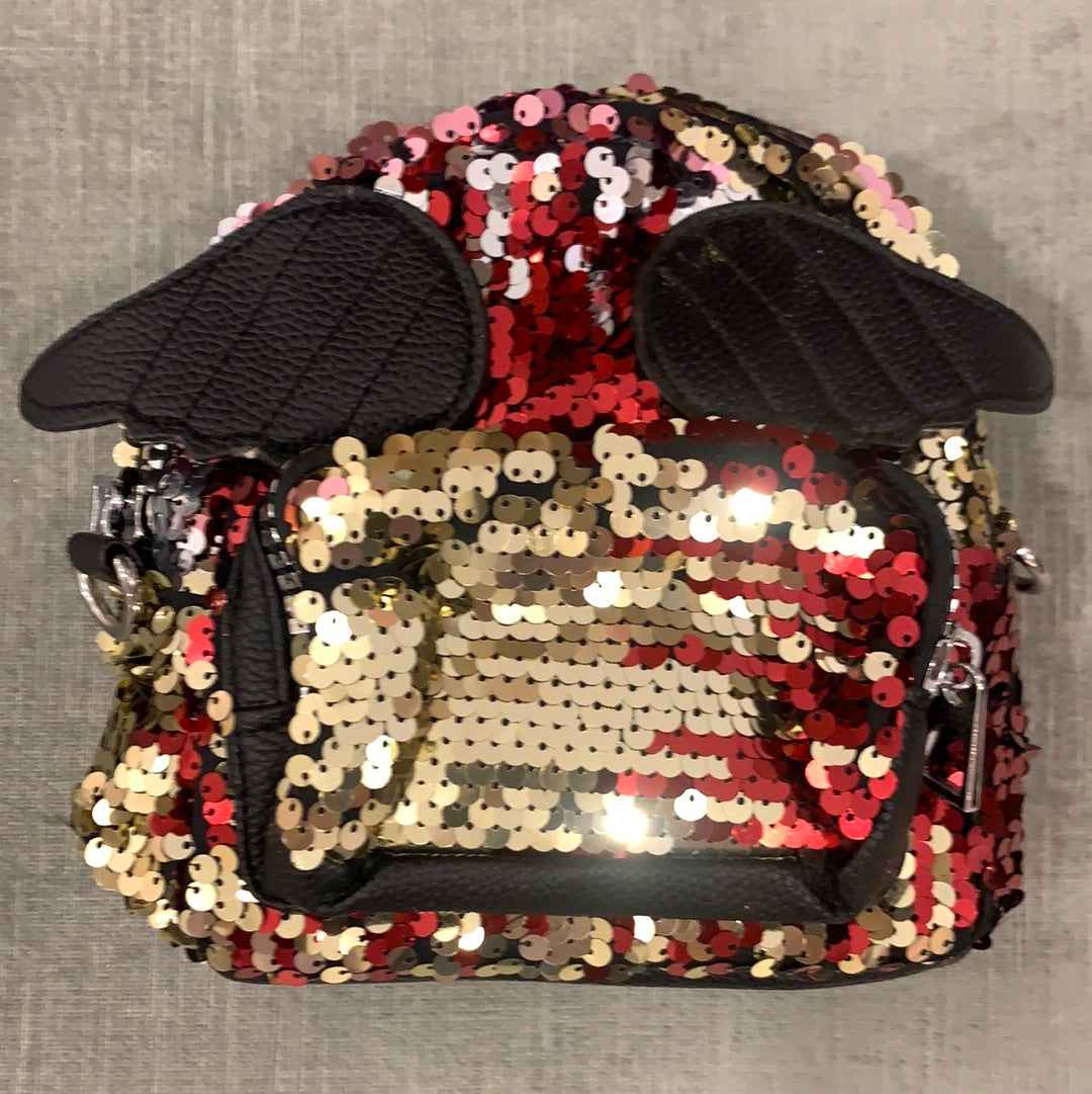Mini Sequin Back Pack with Angel Wings
