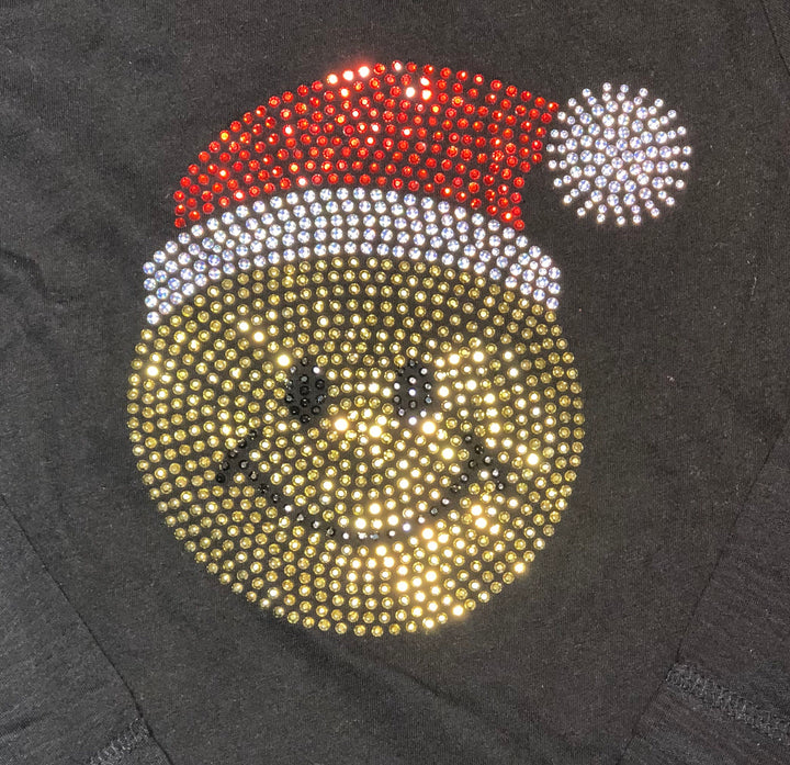 Emoji Santa Sparkle Tee