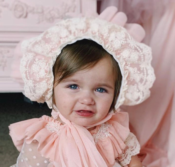 Pink Lace Bonnet