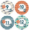 Nautical Milestone Stickers anchor baby