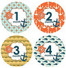 Nautical Milestone Stickers anchor baby