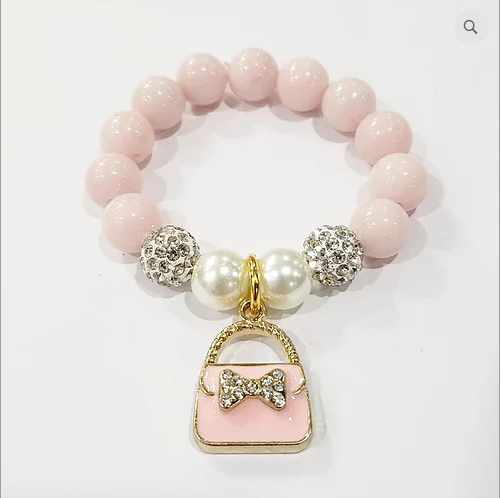 Heart Me Pink Pearl Bracelets