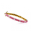 Twin Stars Heart & Line Bangle In Hot Pink