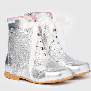 Silver Glitter Boot