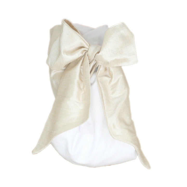 Swaddle Bow in Pearl Strand Silk