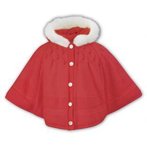 Sarah Louise Poncho in Red
