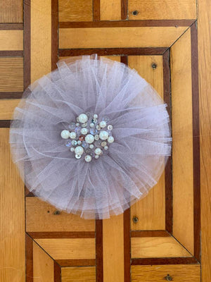 Lilac Tulle Clip or Headband